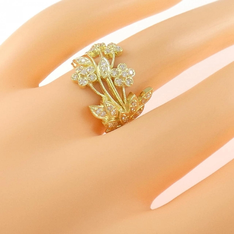 Nhẫn kim cương hoa K18YG 0.35CT - Hàng hiệu chính hãng 850162
