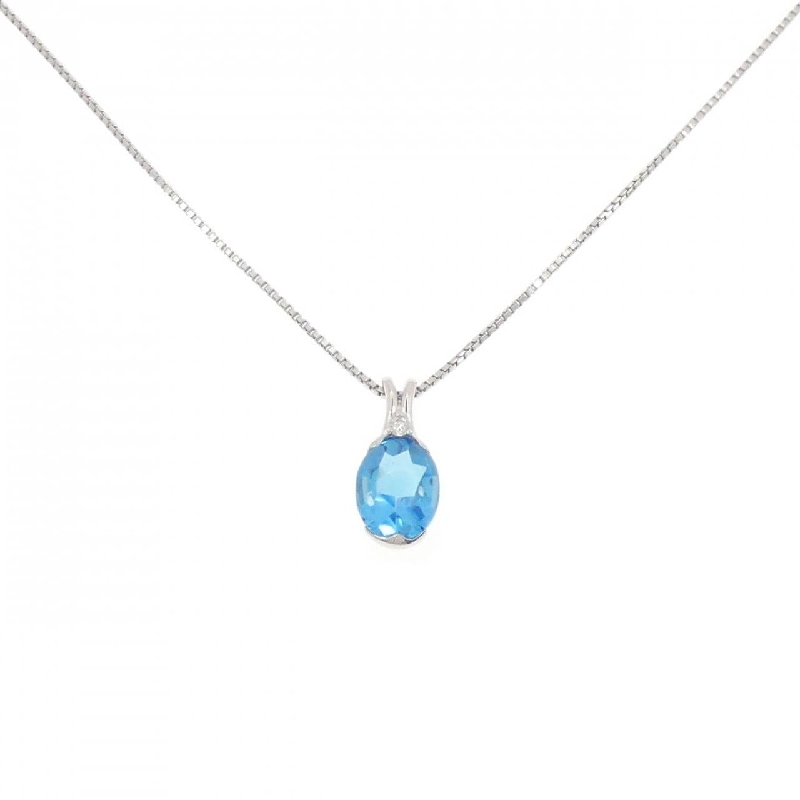 PT Blue Topaz Necklace 3.42CT - Hàng hiệu Authentic 861775