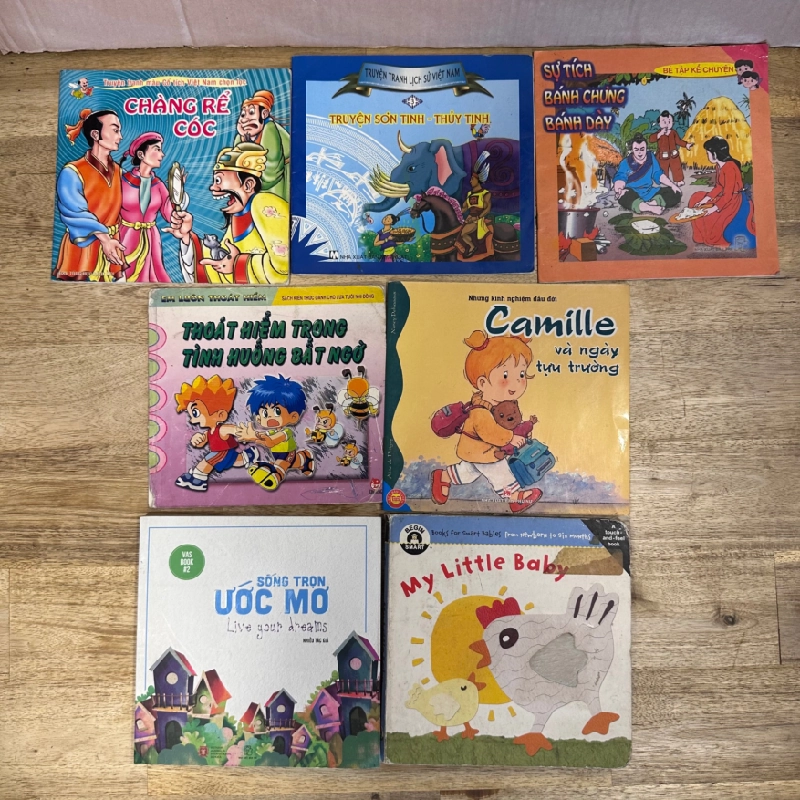 Combo 7 cuốn tranh thiếu nhi/cổ tích, bìa cứng+mềm, mới 70% SBM2108 342476