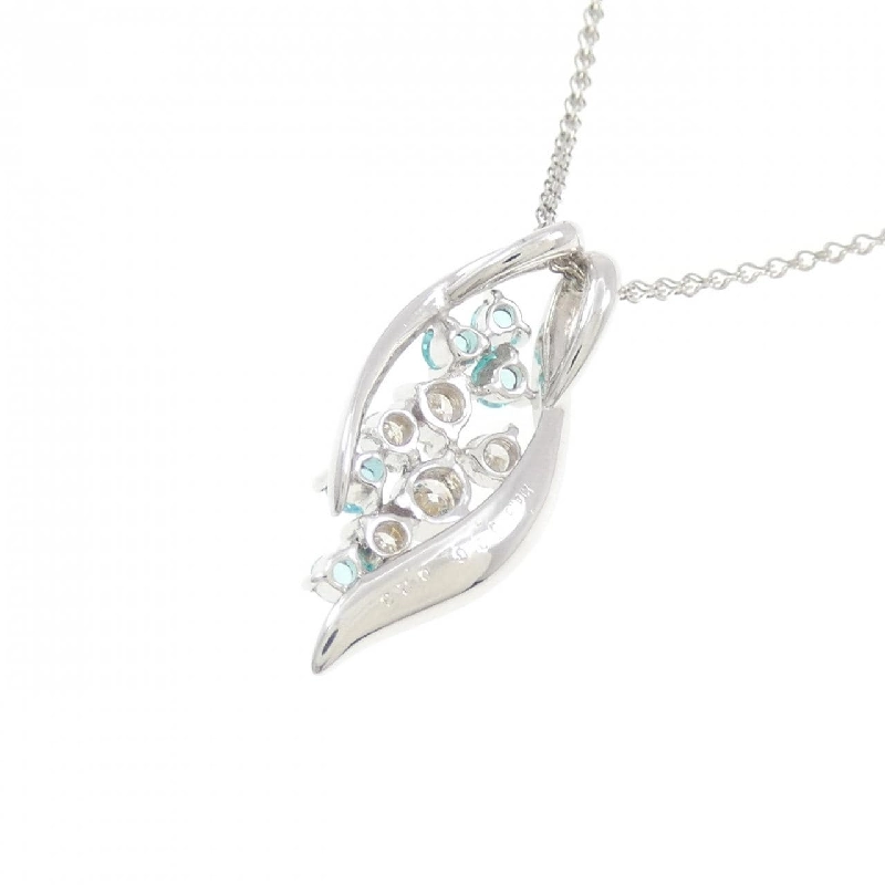 K18WG/PT850 Paraiba Tourmaline Necklace 0.23CT - Hàng hiệu Authentic 862096