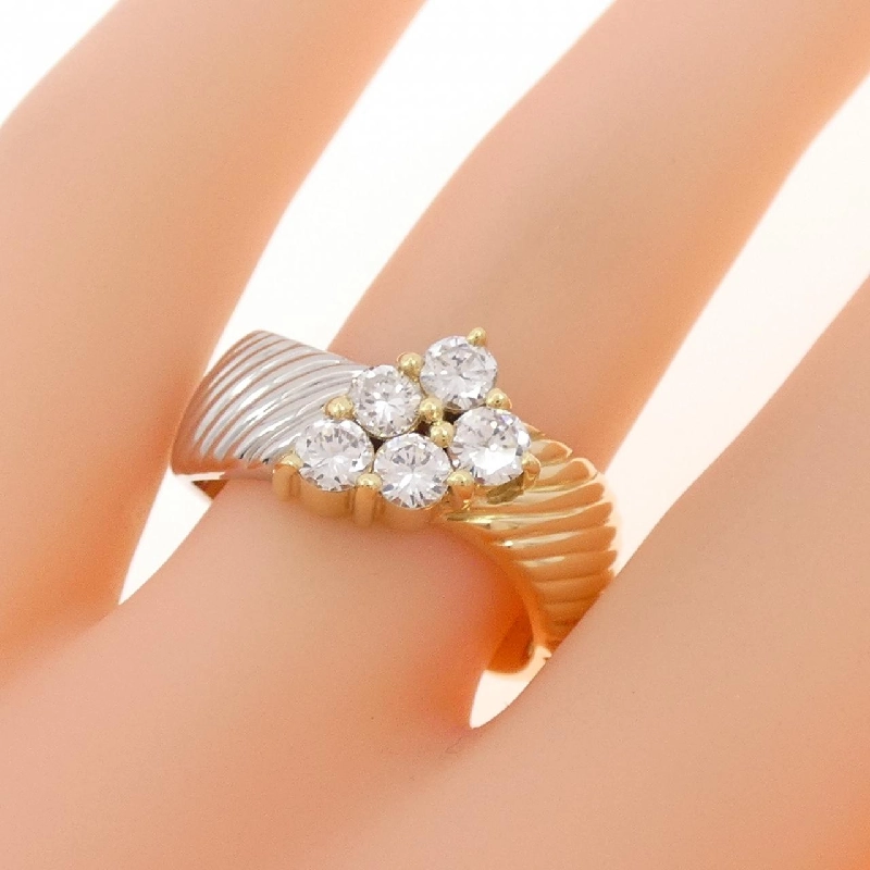 Nhẫn kim cương K18YG/PT900 0.60CT - Hàng hiệu Authentic 853229