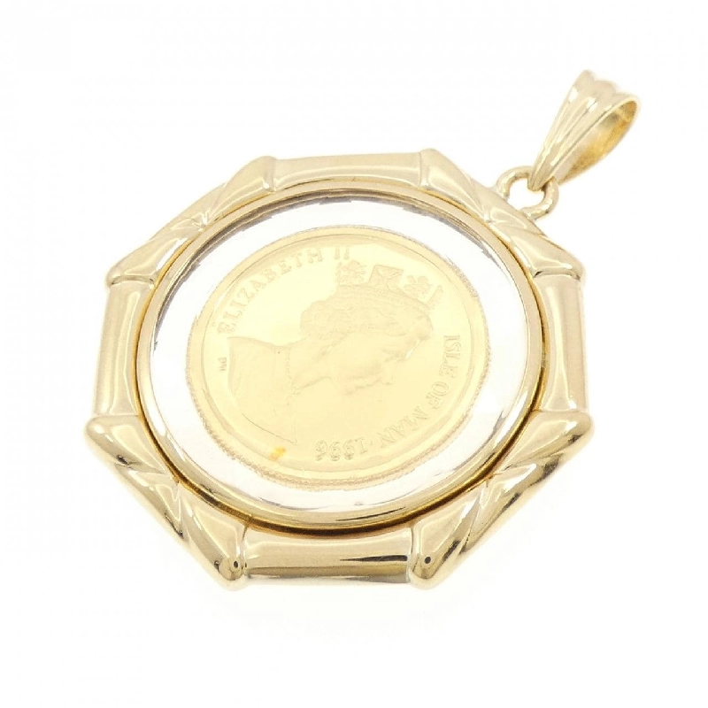 K18YG khung dây chuyền đồng xu - Hàng hiệu Authentic 865595