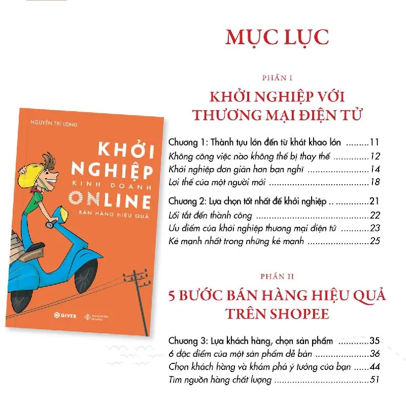 Khởi Nghiệp Kinh Doanh Online - Bán Hàng Hiệu Quả Trên Shopee - NGUYỄN TRÍ LONG & TRẦN THANH PHONG - GIVER BOOKS - MARKETING KINH DOANH 595450