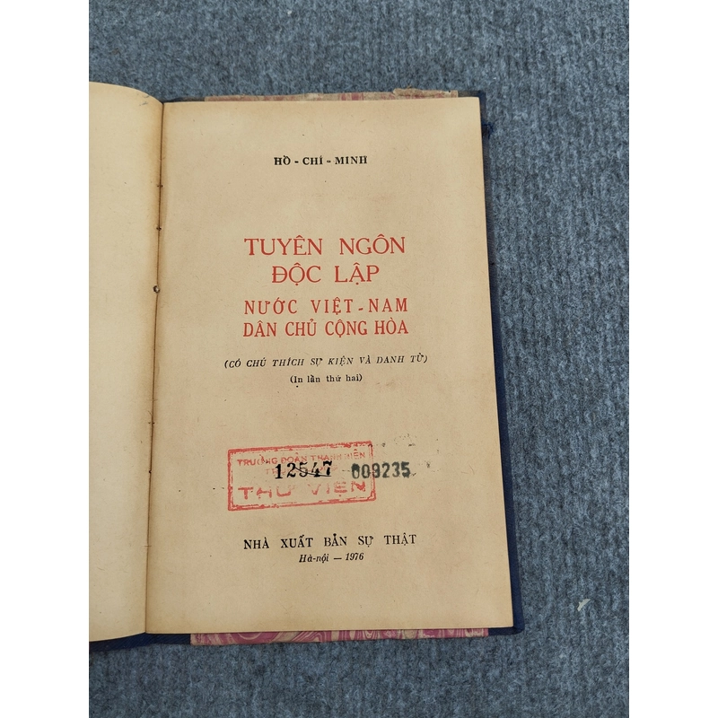 TUYÊN NGÔN ĐỘC LẬP NƯỚC VIỆT NAM DÂN CHỦ CỘNG HÒA 549081