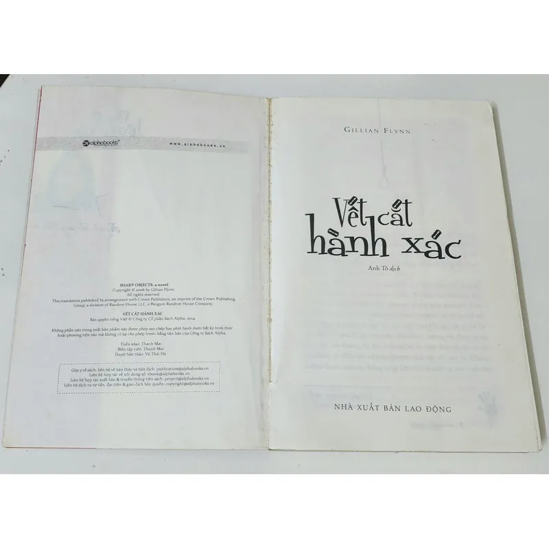 Tiểu thuyết VẾT CẮT HÀNH XÁC - tác giả: Gillian Flynn 704321