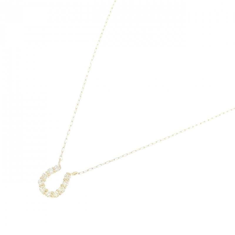 K18YG Móng ngựa Kim cương Dây chuyền 0.10CT - Hàng hiệu Chính hãng 859181