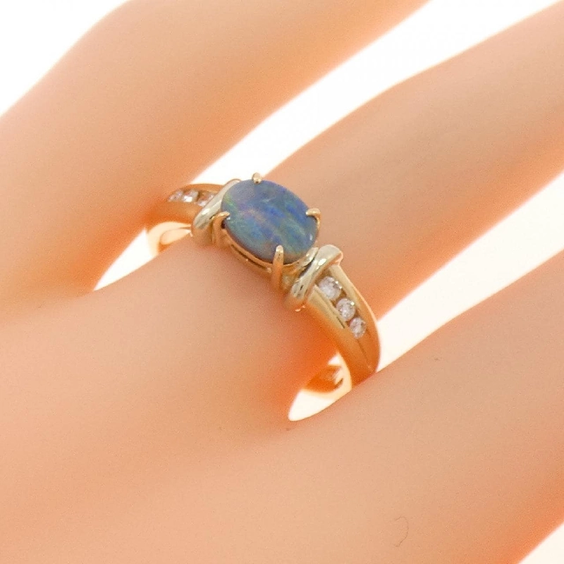 Nhẫn opal đen 750YG - Hàng hiệu Authentic 848581