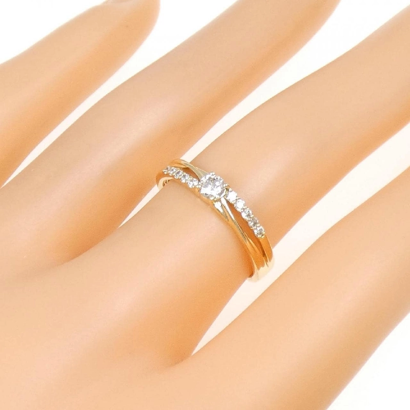 Nhẫn kim cương K18YG 0.15CT - Hàng hiệu Authentic 859008