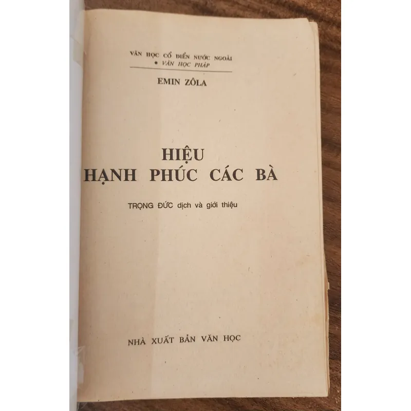 HIỆU HẠNH PHÚC CÁC BÀ (Tập 1), nhà văn Pháp Émile Zola 717654