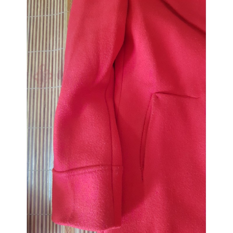 Áo dạ dáng dài màu đỏ cam size M, L 21202