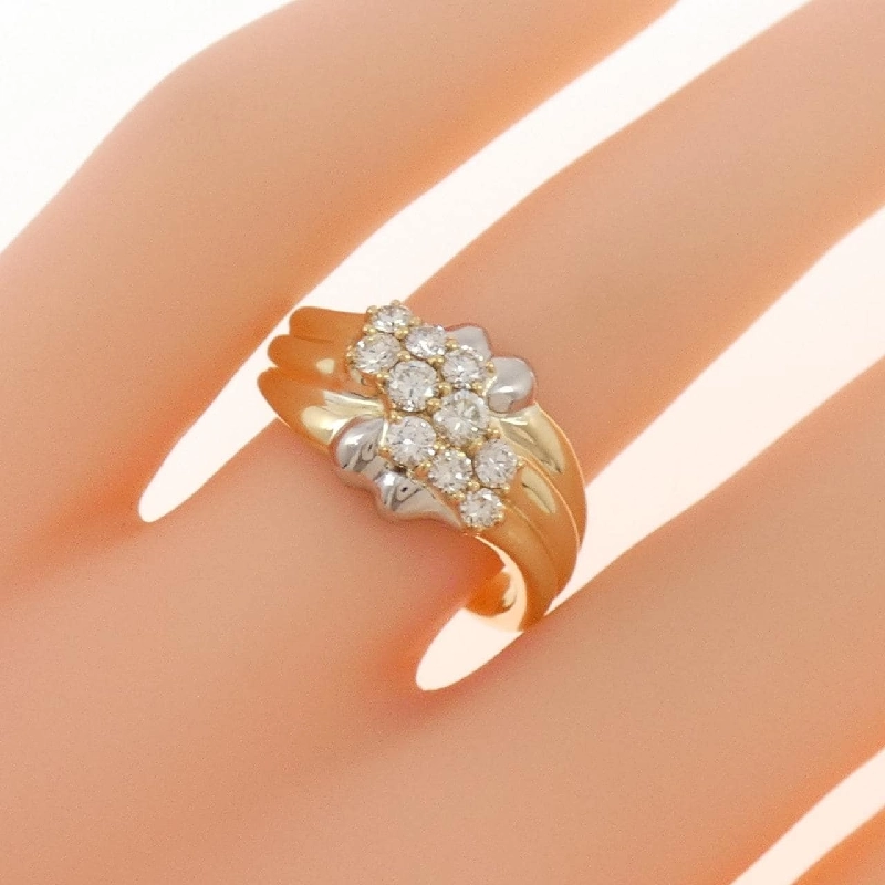 Nhẫn kim cương K18YG/PT900 0.50CT 668184