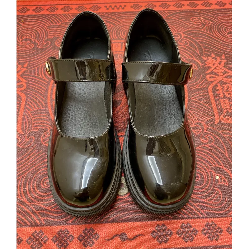 Giầy búp bê nữ da bóng cao 3cm 977538