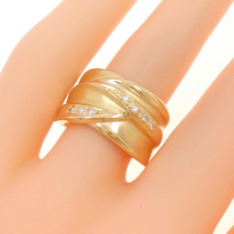 Nhẫn kim cương K18YG 0.10CT 671831