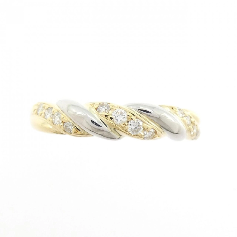 Nhẫn kim cương K18YG/PT900 0.15CT 666895