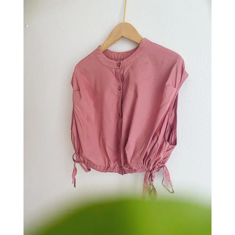 Áo croptop Nhật màu hồng vỏ đỗ 1008120