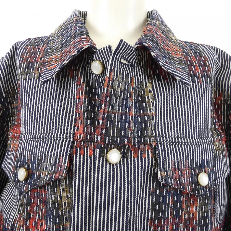 Áo khoác denim họa tiết hickory LOUIS VUITTON HRA76WMJP - Hàng hiệu Authentic 891214