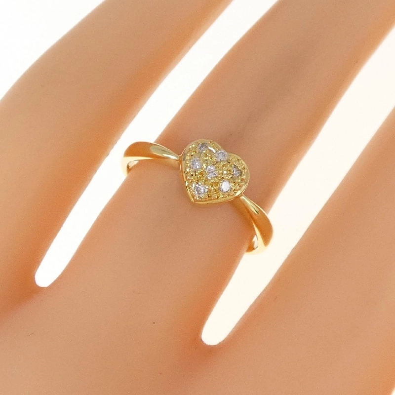 Nhẫn kim cương hình trái tim K18YG 0.07CT 671827