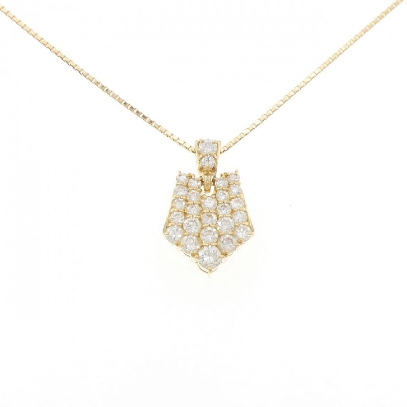 K18YG Pave Diamond Necklace 1.65CT - Hàng hiệu Chính hãng 859129