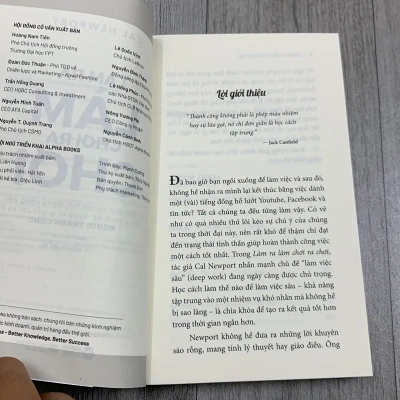 Deep work làm ra làm, chơi ra chơi. 2b4 757062