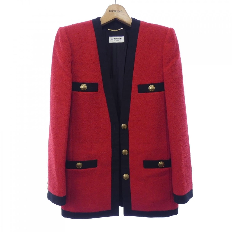 Áo khoác không cổ SAINT LAURENT 635133