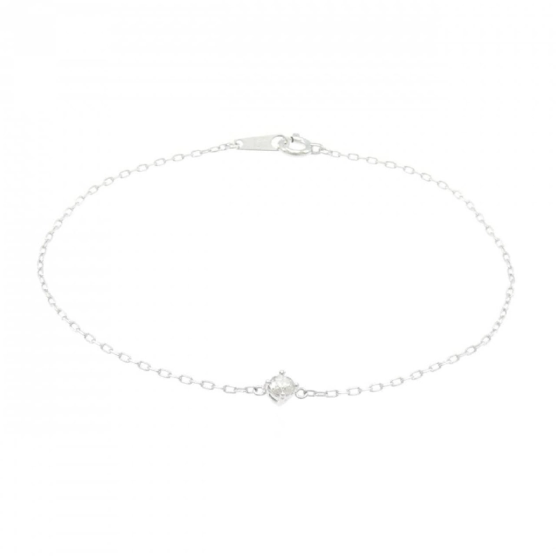 K18WG Solitaire Diamond Bracelet 0.1CT - Hàng hiệu Authentic 872555