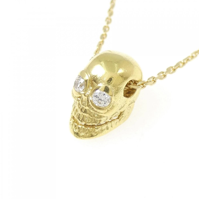 Dây chuyền kim cương 750YG hình đầu lâu - Hàng hiệu Authentic 856235