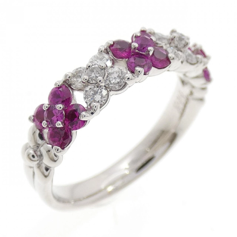 Nhẫn ruby hoa K18WG 0.78CT 671019