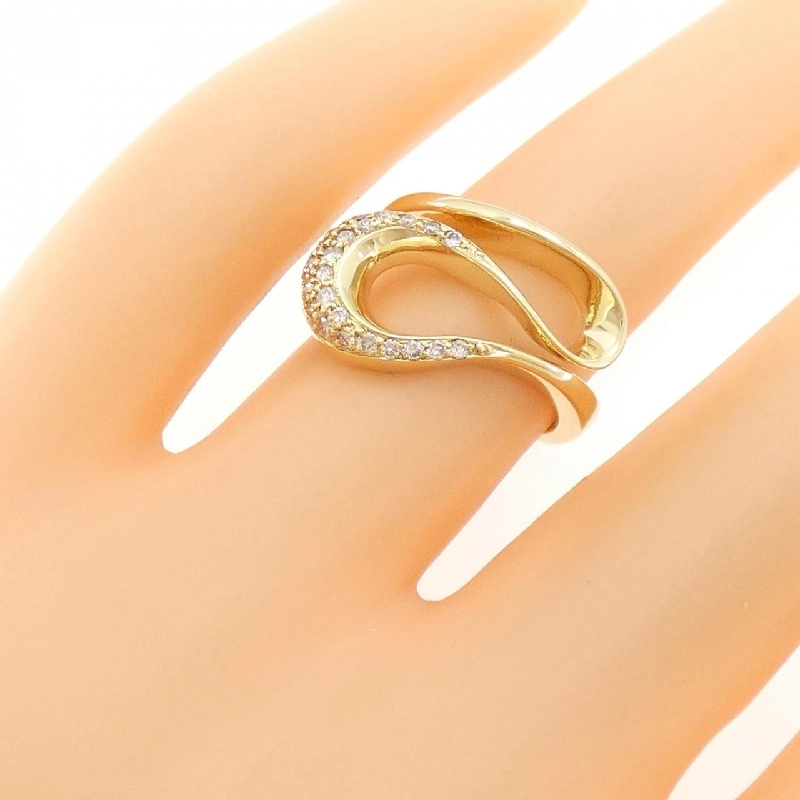 Nhẫn kim cương K18YG 0.19CT 673443