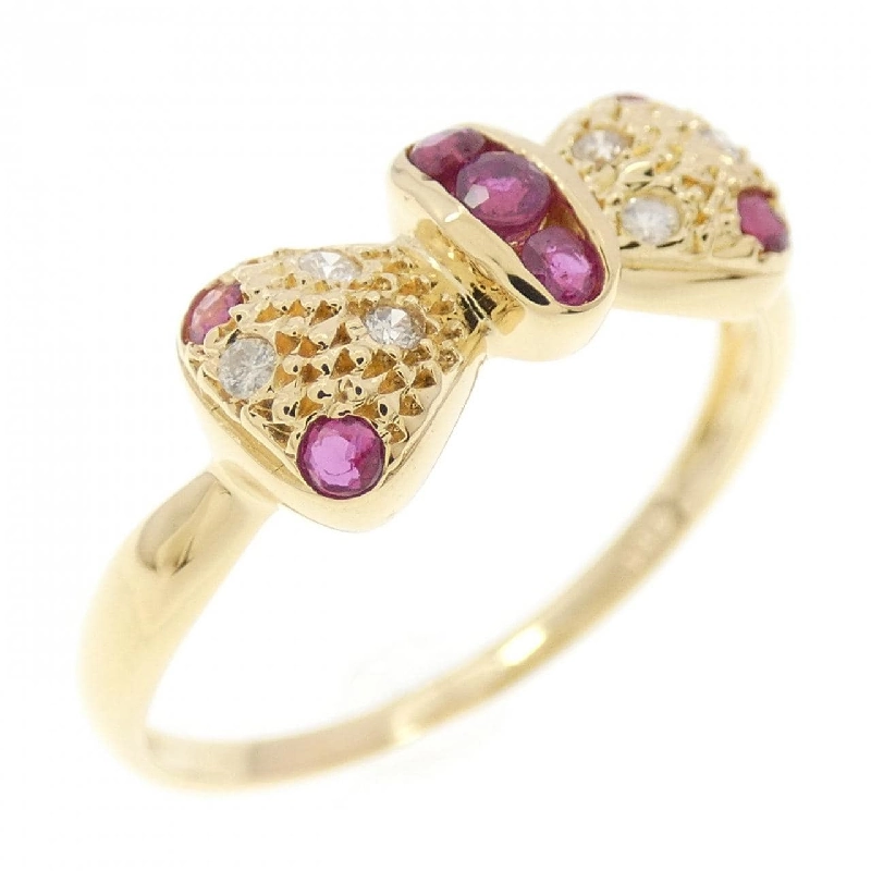 Nhẫn Ruby Ruy-băng K18YG - Hàng hiệu Chính hãng 855279
