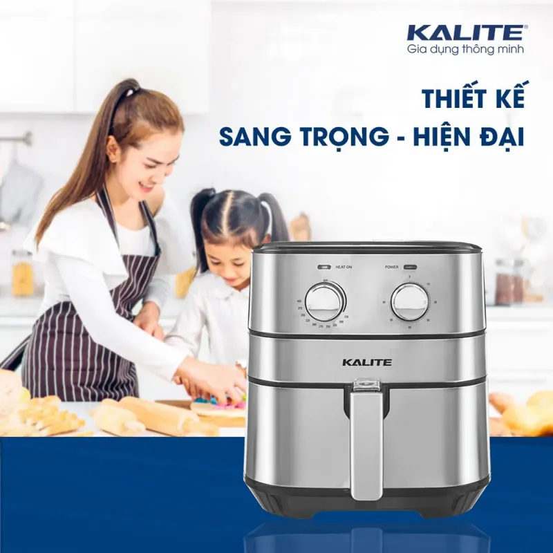 Nồi chiên không dầu KALITE Q5 5.5 lít, điều khiển cơ bền bì 722884