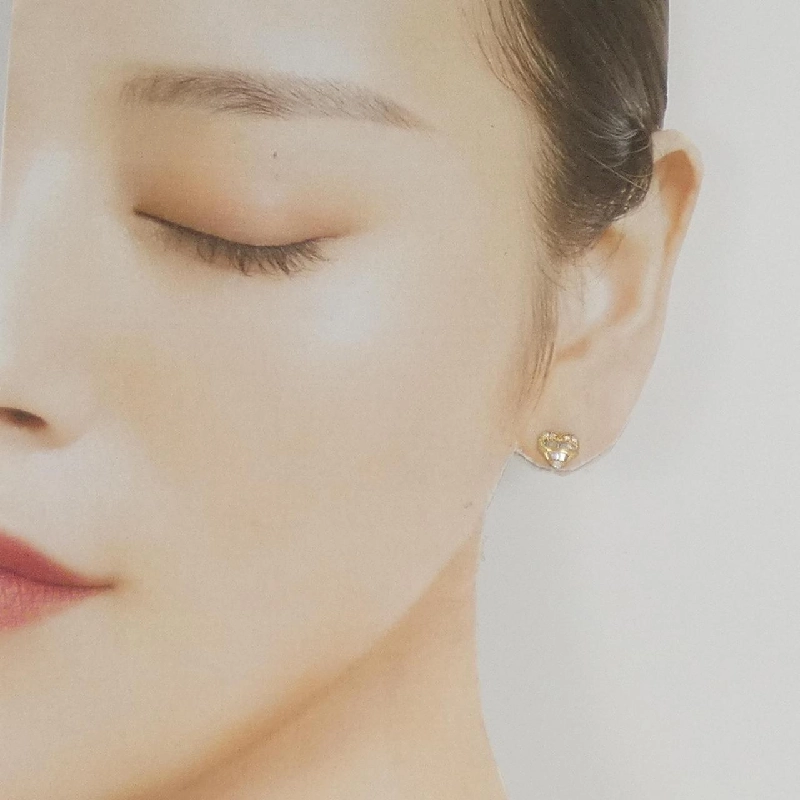 K18YG Bông tai kim cương hình trái tim 0.20CT - Hàng hiệu Chính hãng 867712