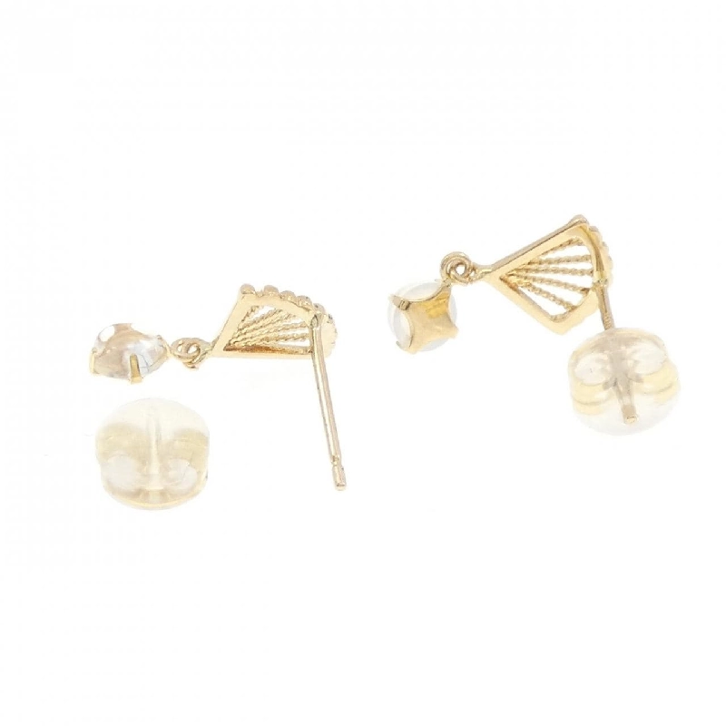 K18YG Đá mặt trăng Bông tai - Hàng hiệu Chính hãng 868892