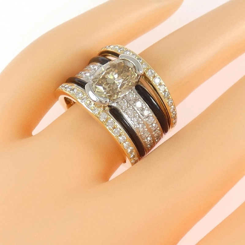 Nhẫn kim cương K18YG/PT900 2.298CT - Hàng hiệu Authentic 853628