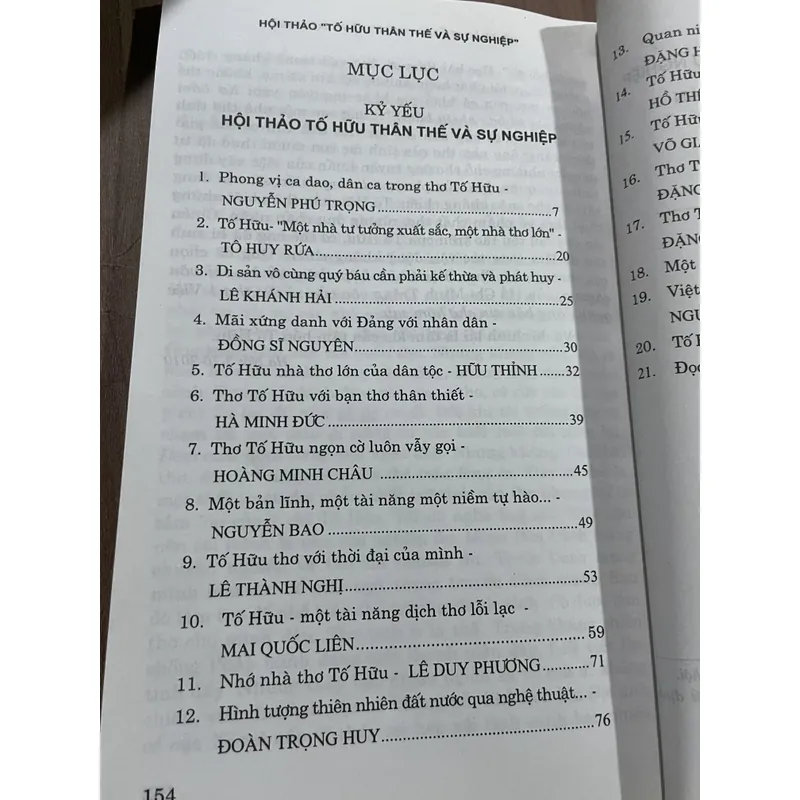 TO HỮU THÂN THẾ VÀ SỰ NGHIỆP (KỶ YẾU HỘI THẢO) HÀ NỘI, NGÀY 4/5/2010 713077