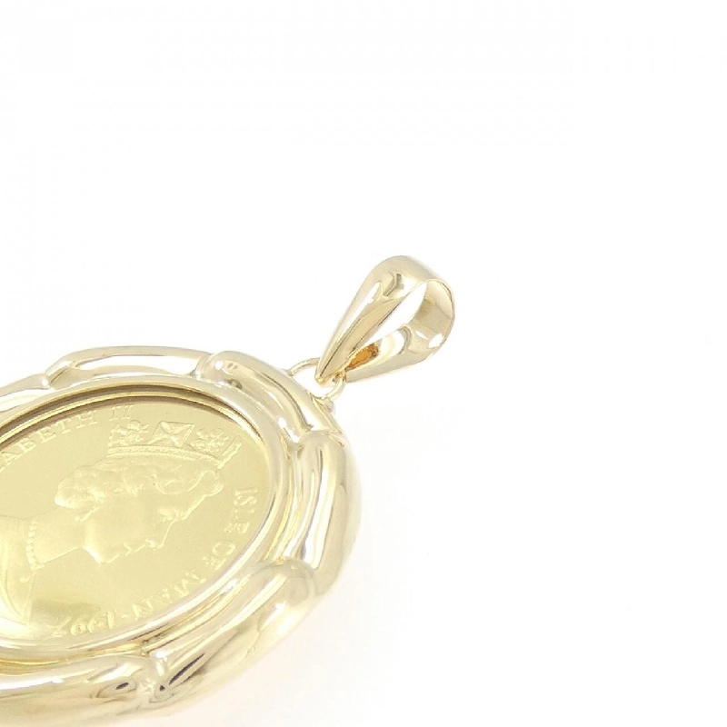 K18YG(枠) Dây chuyền đồng xu - Hàng hiệu Authentic 866825