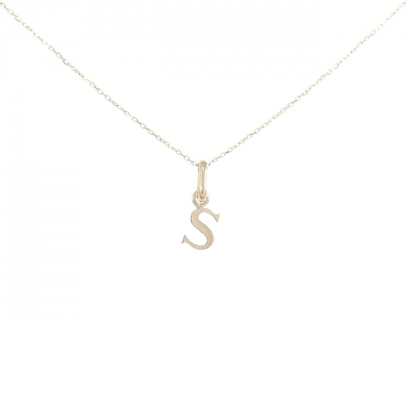 K10YG Chữ cái S Dây chuyền - Hàng hiệu Chính hãng 865194