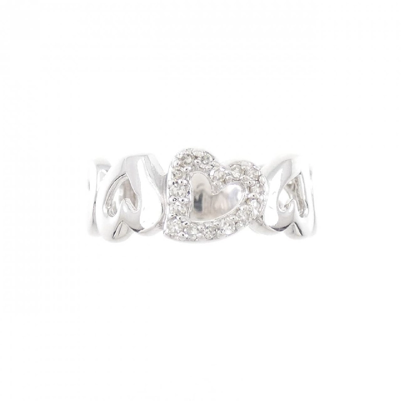 Nhẫn kim cương K14WG hình trái tim 669979