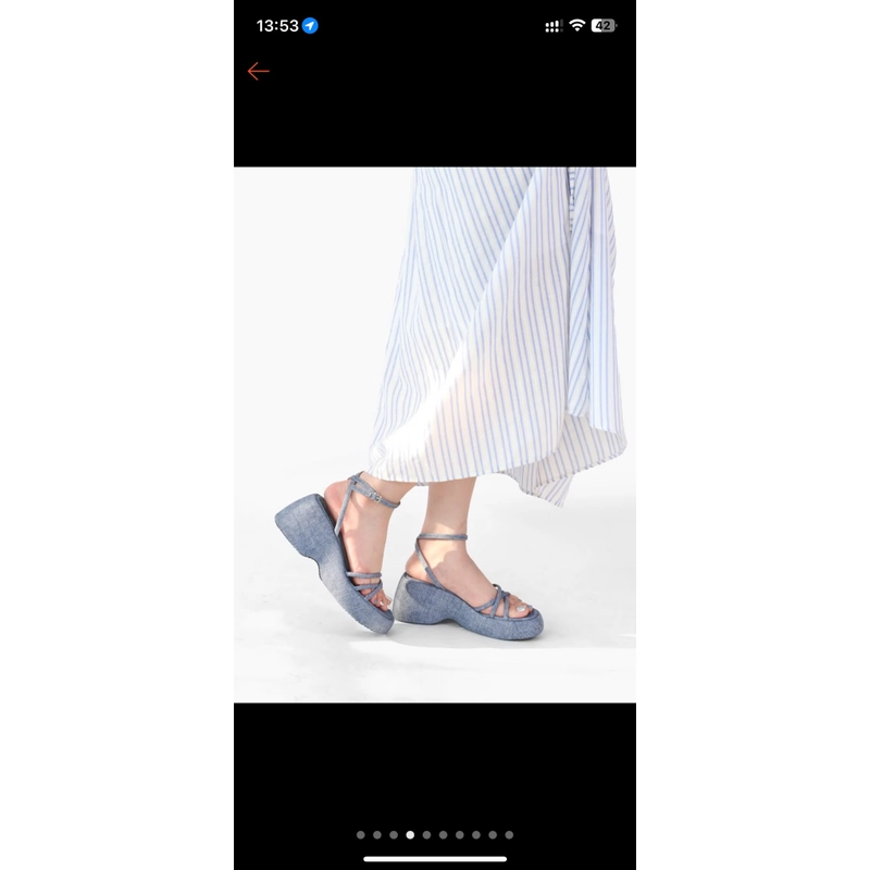 Giày Sandal đế bánh mì đế xuồng cao 7cm 495860