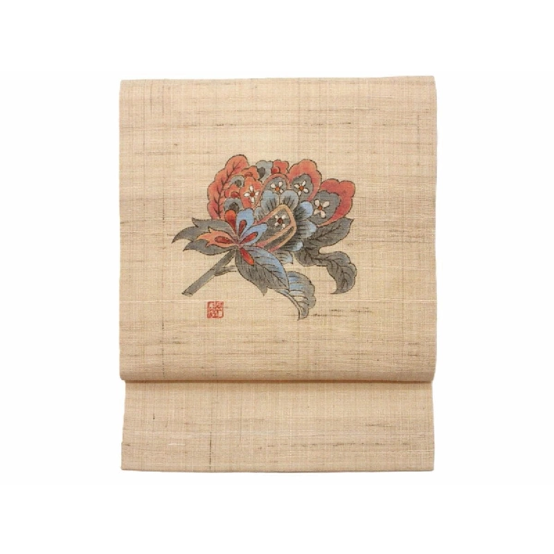 Đai Nagoya - Dệt tơ tằm, chế tác Yuzen - Hàng hiệu Authentic 875215