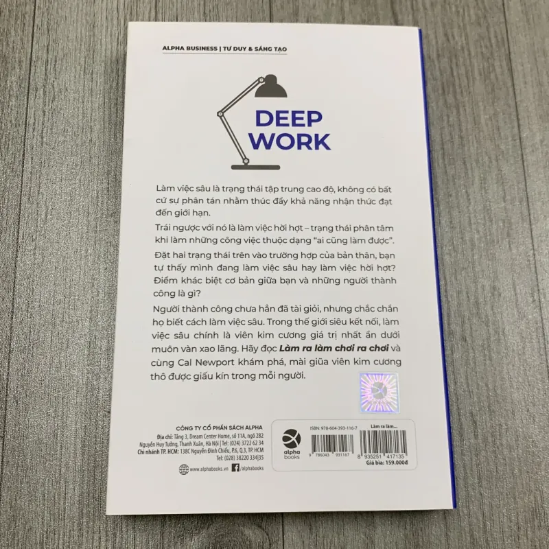 Deep work làm ra làm, chơi ra chơi. 2b4 757062