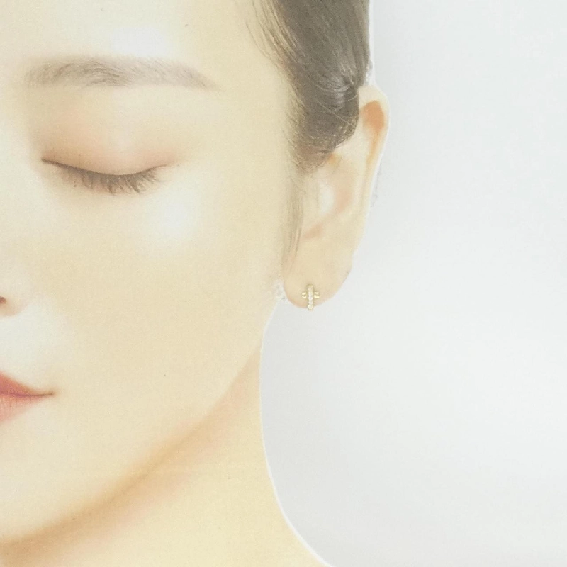 K18YG Bông tai kim cương chéo 0.10CT - Hàng hiệu Chính hãng 869221