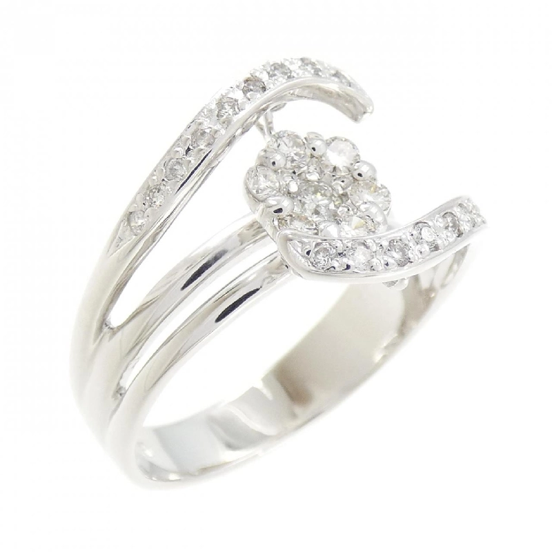 Nhẫn kim cương hoa K18WG 0.32CT 670365