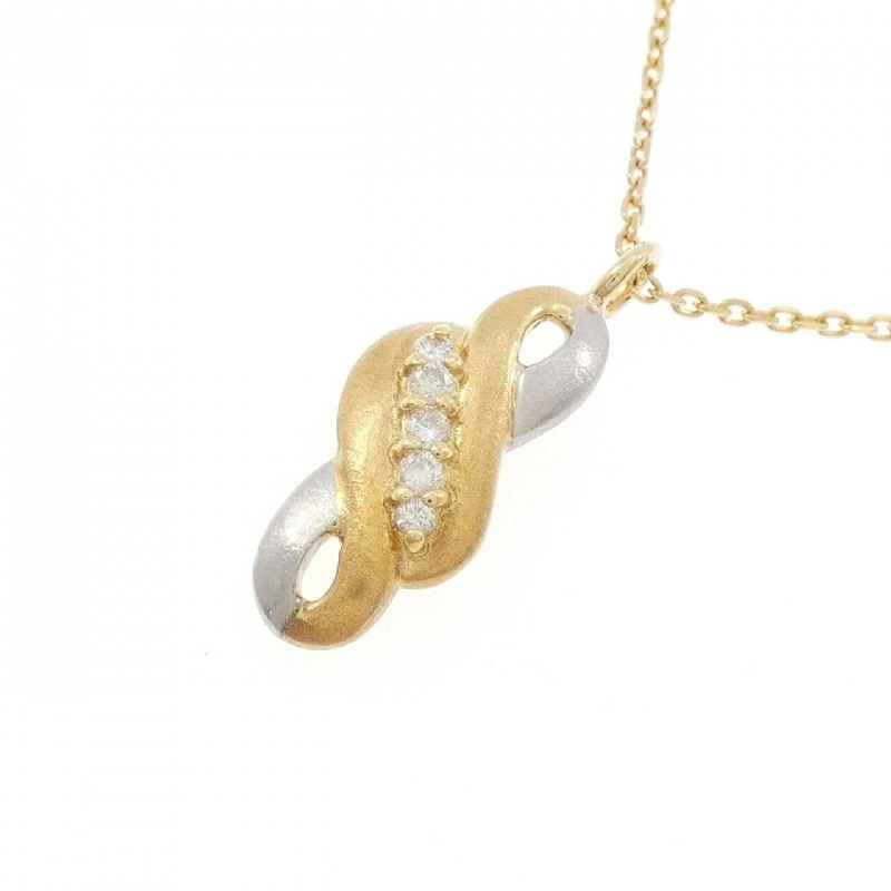 K18YG/PT850 Dây chuyền kim cương 0.05CT - Hàng hiệu Chính hãng 856399