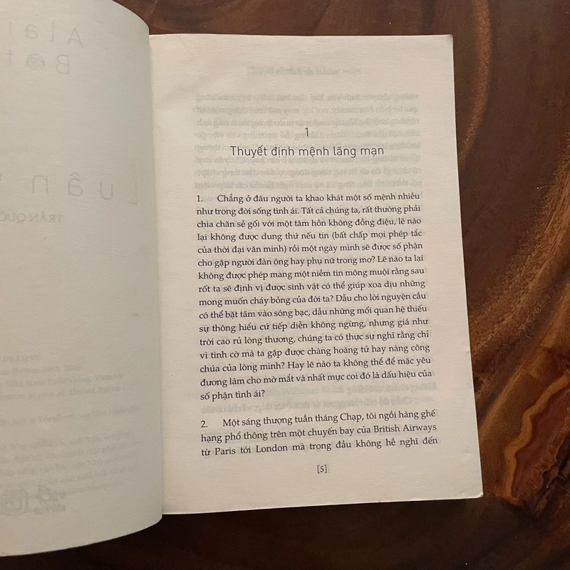II Tựa sách: Luận Về Yêu - Alain de Botton - 2014 444490