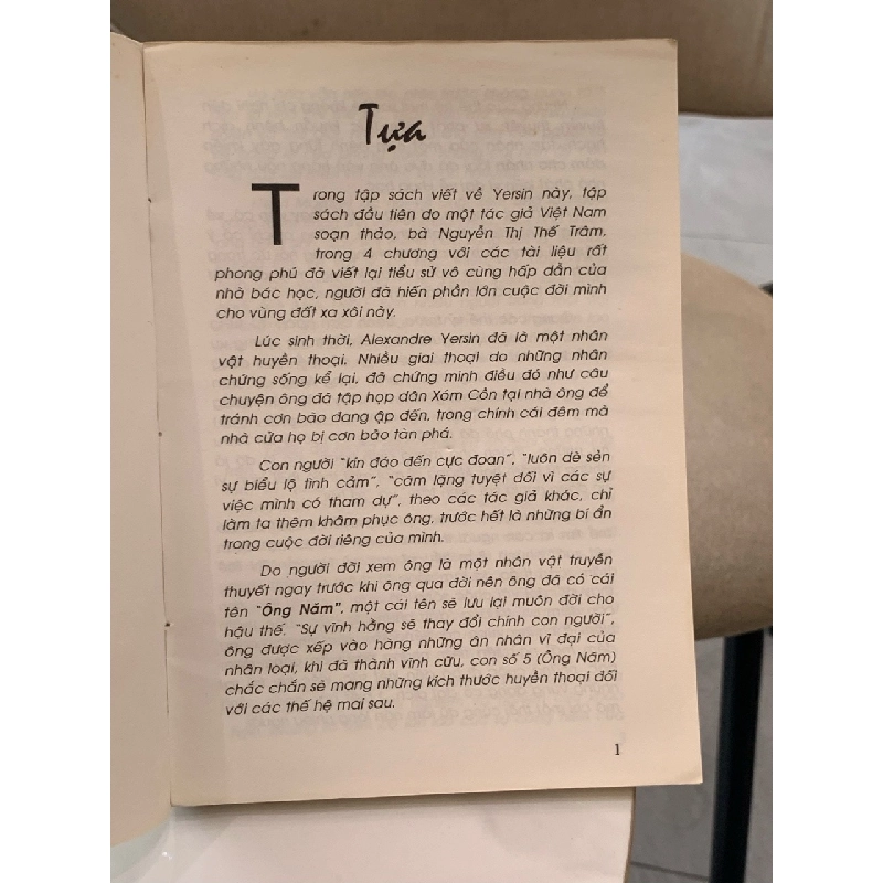 A.Yersin -Nhà bác học,nhà nhân văn lớn -Hội ái mộ A. Yersin Tỉnh Khánh Hoà 740421