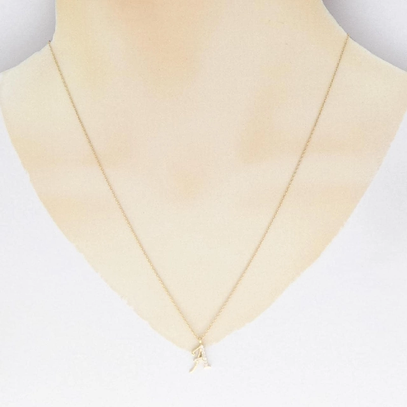 K18YG Chữ cái A Dây chuyền kim cương 0.05CT - Hàng hiệu Chính hãng 861998
