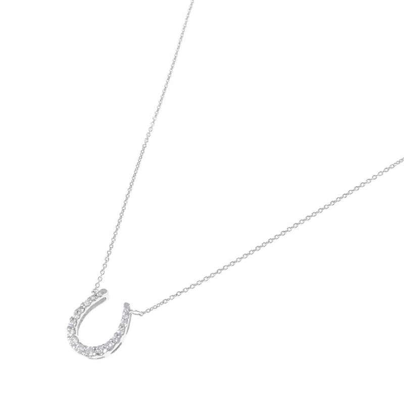 Dây chuyền kim cương hình móng ngựa K18WG 0.20CT - Hàng hiệu Chính hãng 858086