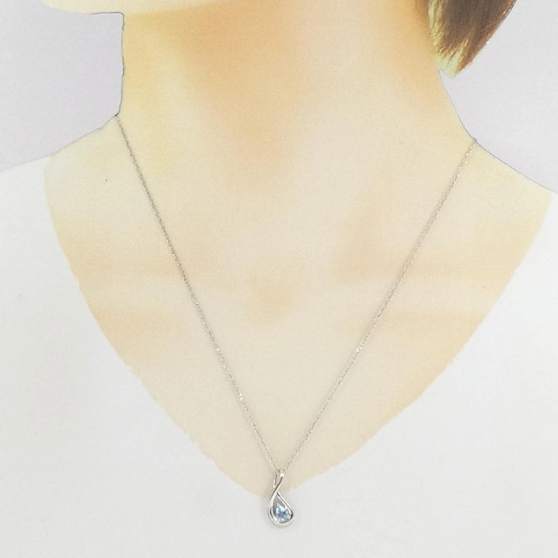 4゜C Aquamarine Necklace 0.265CT - Hàng hiệu Authentic 843648
