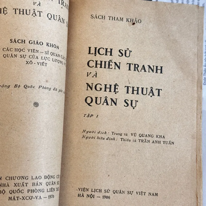 LỊCH SỬ CHIẾN TRANH VÀ NGHỆ THUẬT QUÂN SỰ 975666