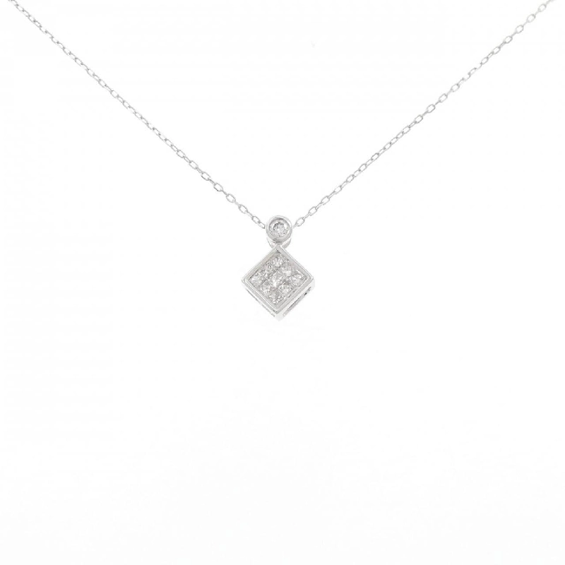 K18WG Dây chuyền kim cương 0.10CT - Hàng hiệu Chính hãng 857974